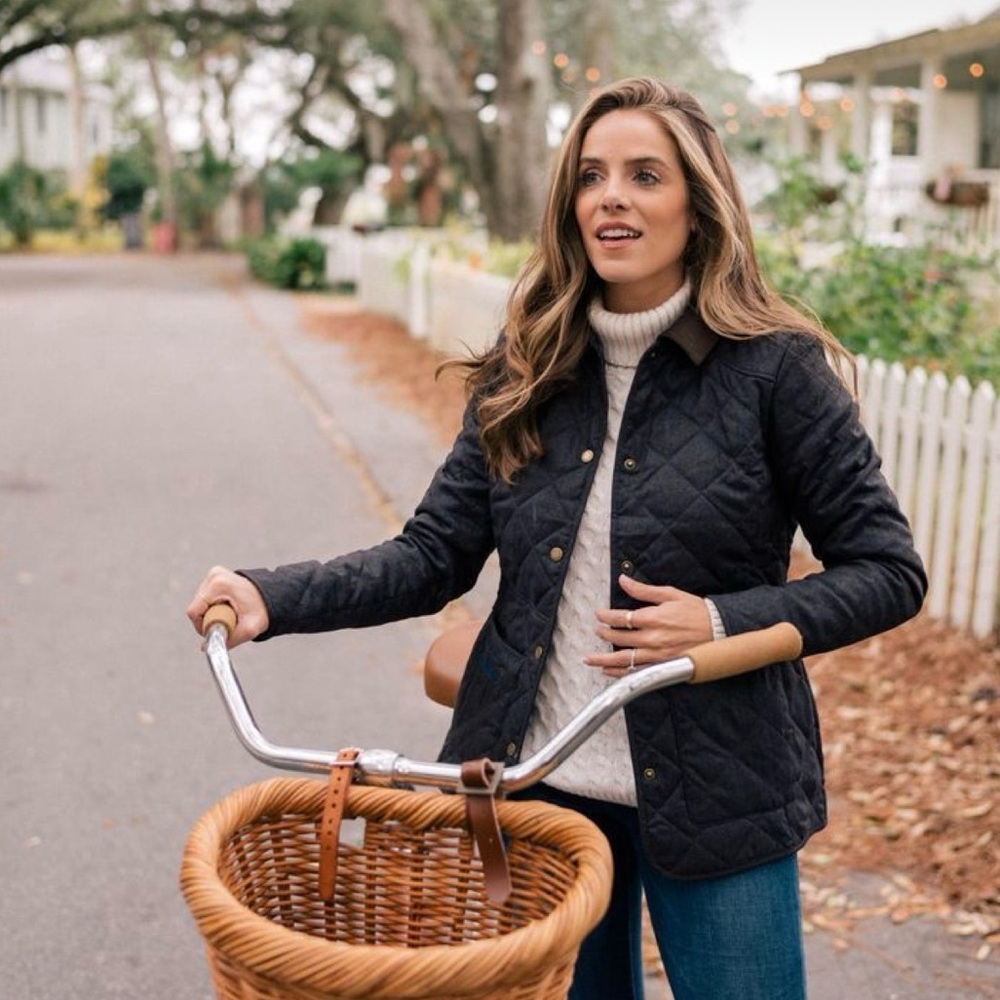 J. CREW Black Quilted Barn Chore Jacket